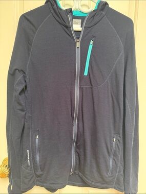 Icebreaker Merino GT Men's L Hooded zip sweater zip pockets; reflective detail